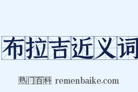 布拉吉近义词是什么意思的图片